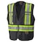 Pioneer Break Away Zip Vest, Black, Medium, Polyester Mesh, Polyester Tricot, Black, Size 2XL V1021170U-M - alternate 1